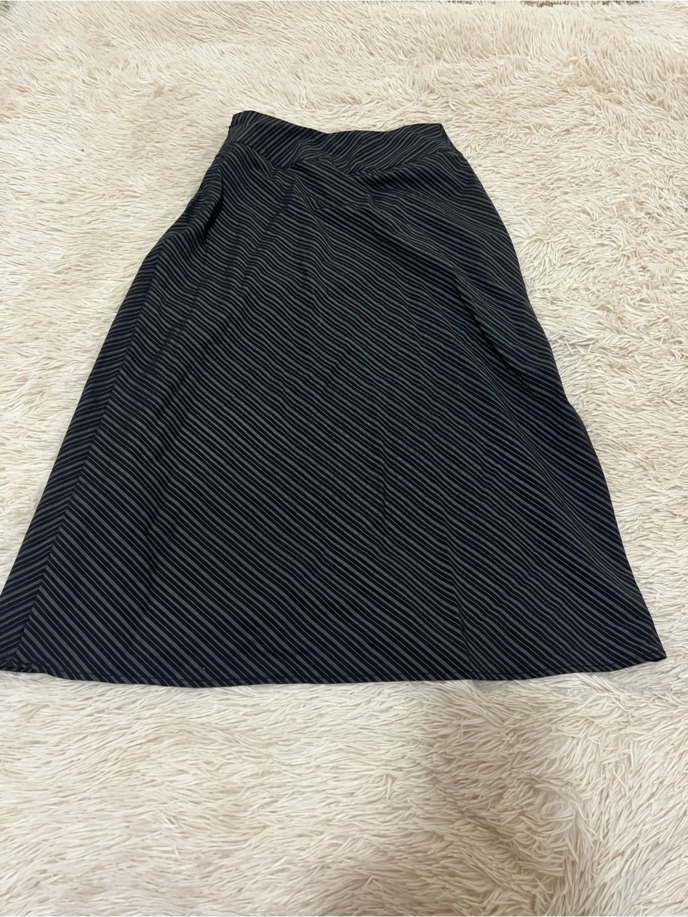 Urban Outfitters Black Pinstripe Midi Skirt